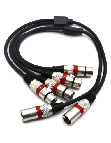 Cable Divisor XLR Macho a Doble Hembra 50cm SiYear 2PACK