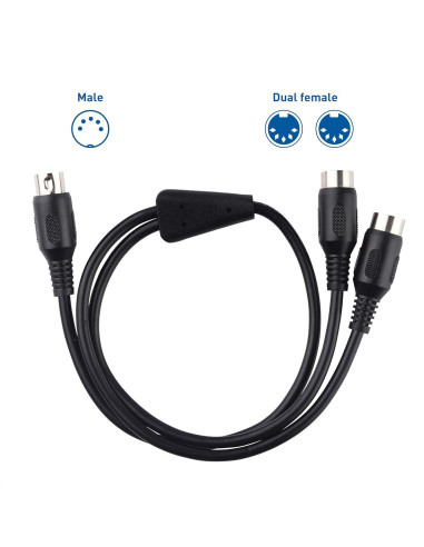 Cable Divisor MIDI 5 PIN DIN Cable Matters 0.5 Metros