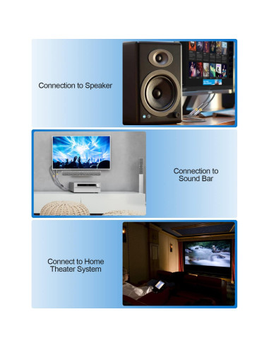 Divisor RCA 1 Femenino a 2 Masculinos SOUNDFAM 30cm Gris