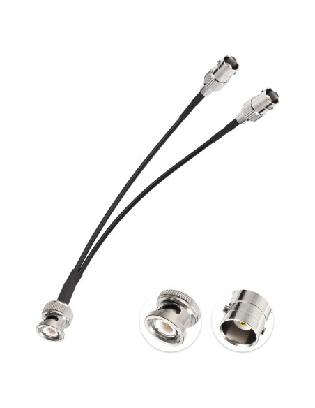 Cable Divisor BNC Eightwood 15cm Macho a Doble Hembra 50 Ohm