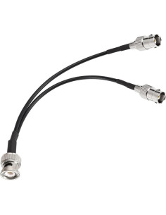 Cable Divisor BNC Eightwood 15cm Macho a Doble Hembra 50 Ohm 2