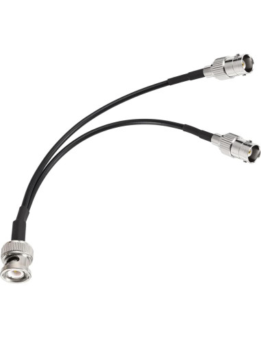 Cable Divisor BNC Eightwood 15cm Macho a Doble Hembra 50 Ohm