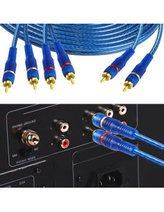 Cable RCA de Audio MEIRIYFA 2 Canales a 4 Canales 5m 2
