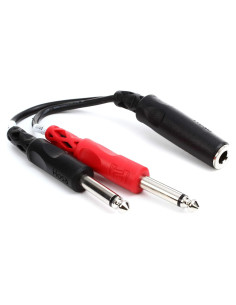 Cable Hosa YPP-136 1/4" TRS a Doble 1/4" TS Estéreo