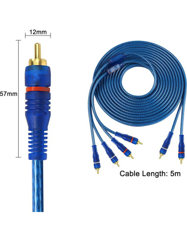 Cable RCA de Audio MEIRIYFA 2 Canales a 4 Canales 5m