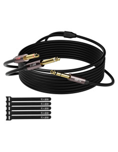 Cable Y-Splitter Estéreo Kxable 30.48m 6.35mm Doble Oro