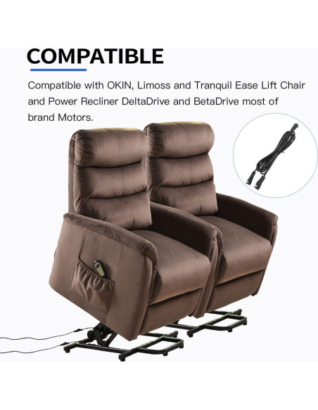 Cable Divisor de Poder 1.2m Tecreddy para Sillón Reclinable Cable Divisor de Poder 1.2m Tecreddy para Sillón Reclinable