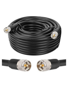 Cable coaxial KMR400 PL259 macho a macho 15.24m - UHF baja pérdida