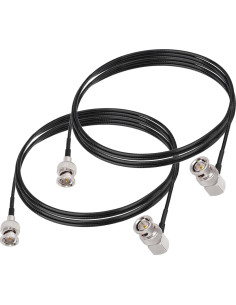 Cable SDI Yuslao BNC Macho a Ángulo Recto 1.83m 75 Ohm (2-Pack) 2