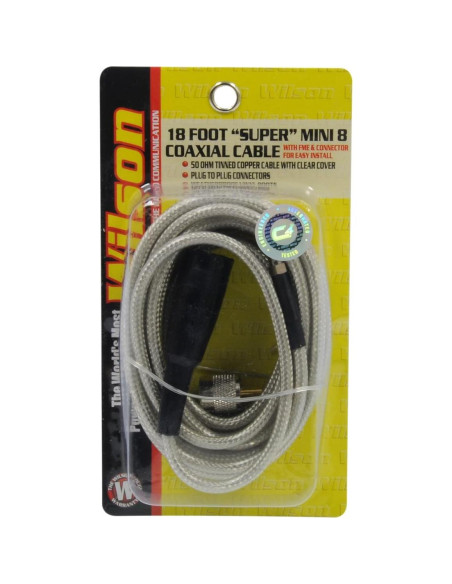 Cable Coaxial Wilson 305-830 de 5.49m con Conectores PL-259/FME