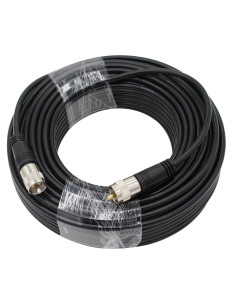 Cable Coaxial RG8X 30m con Conectores UHF PL259 Macho