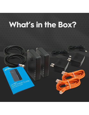 Adaptador MoCA 2.5 Gbps Hitron HTEM5 - Paquete de 2