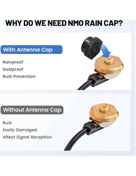 Cable Coaxial RG58 Anina 4.9m NMO a PL259 Macho con Tapa