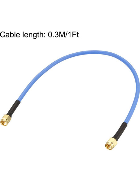 Cable Coaxial SMA Macho a Macho 50 Ohm 0.3M RG402 uxcell