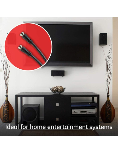 Cable Coaxial GE RG6 4.5m Doble Blindaje Conectores F