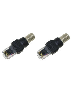 Adaptador Coaxial RF a RJ45 DGZZI 2 Piezas F Hembra Macho