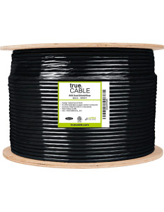 Cable Coaxial RG6 trueCABLE 1000 pies Doble Blindaje Negro 2