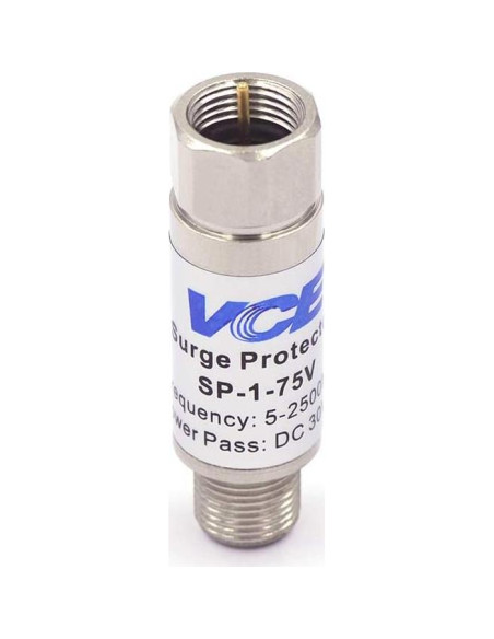 Protector de Sobretensión Coaxial VCE para Antena TV 75 Ohm