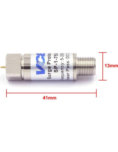 Protector de Sobretensión Coaxial VCE para Antena TV 75 Ohm