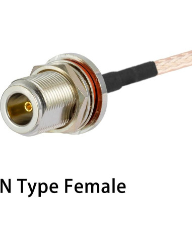 2 Cables Coaxiales U.F.L1 a N Tipo Hembra 10cm RG178