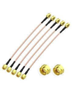 Cable Coaxial SMA Macho a Macho RG316 15.24 cm - 5 Pack