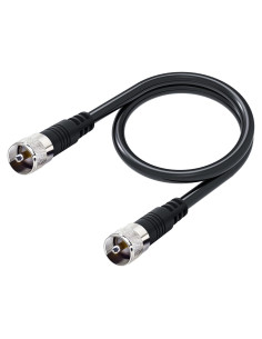 Cable Coaxial RG8X 0.61m UHF PL-259 RFAdapter Pérdida Baja