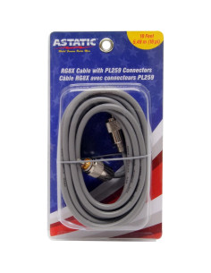 Cable Coaxial Astatic A8X18 5.49m 95% Blindado Gris 2