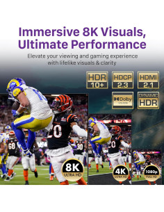 Interruptor HDMI 8K Fosmon 5 Puertos 48Gbps Control Remoto 2