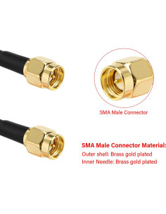 Cable Coaxial SMA Macho a Macho 7.62 m XRDS-RF RG316 2