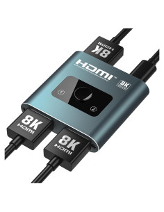 Conmutador HDMI 2-en-1 4K 120Hz Aluminio 8K 60Hz PS5 Xbox