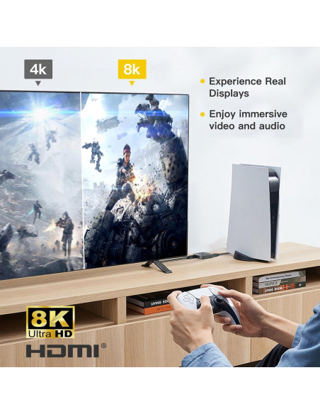 Conmutador HDMI 8K Bidireccional SHERRIVA UHD-2180 2 en 1