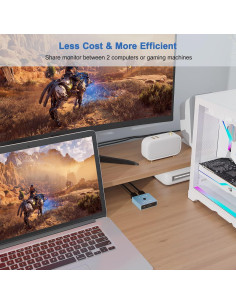 Conmutador HDMI 8K 2 en 1 Fengqing - Soporta 8K 120Hz 2