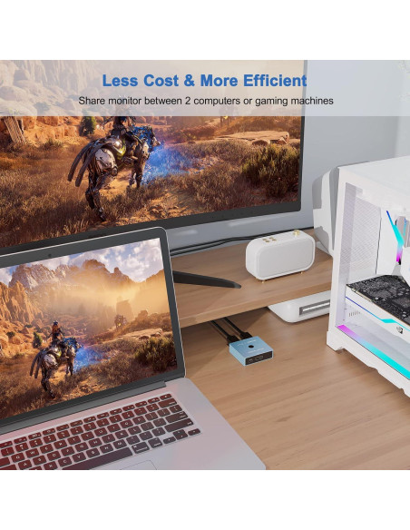 Conmutador HDMI 8K 2 en 1 Fengqing - Soporta 8K 120Hz