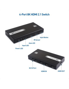 Interruptor HDMI 2.1 4 Puertos Cable Matters 48Gbps 4K 120Hz 2