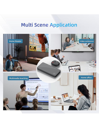 Conmutador HDMI 3 en 1 OVAW 4K@60Hz con Control Remoto