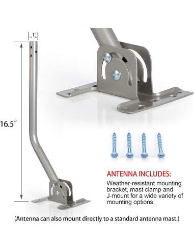 Antena de TV Digital HD PIBIDI Amplificada 200 Millas 4K