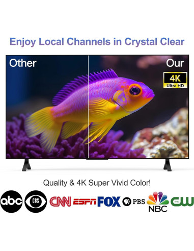 Antena de TV Interior/Exterior Inuito TV8064 4K 1080p