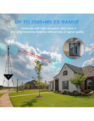 Antena de TV Interior/Exterior Inuito TV8064 4K 1080p