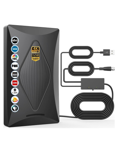 Antena de TV Digital Oheotoo 2024 4K 1080p HD Interior Exterior