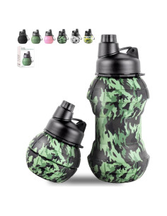 Botella de Agua Plegable COCTN 550ml Silicona Verde Camuflaje
