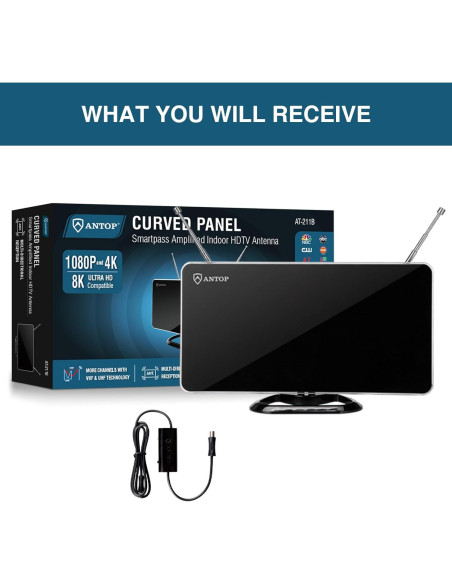 Antena de TV Interior KERAXL AT-211B Multidireccional