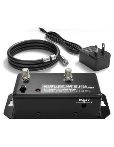 Amplificador de Antena de TV The Cimple Co 24 dB con Coaxial