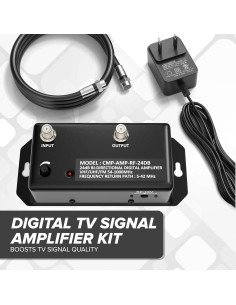Amplificador de Antena de TV The Cimple Co 24 dB con Coaxial 2