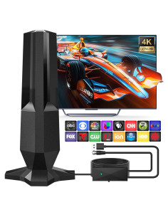 Antena de TV BSTVMOV 2025 con Amplificador 1900+ Millas 4K