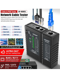 Probador de Cable de Red NF-468CS RJ45/RJ11 - Continuidad Ethernet 2