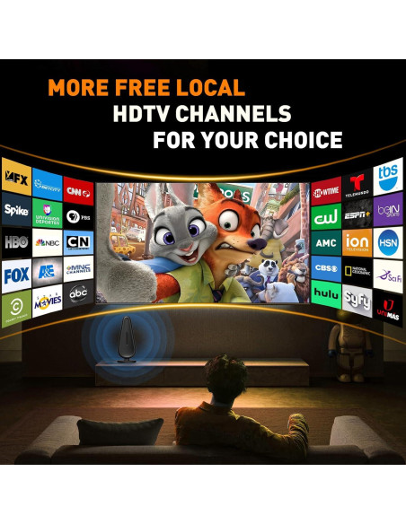 Antena de TV Digital KLOMIER con Amplificador 560+ Millas 4K