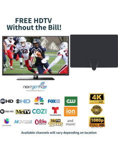 Antena de TV Interior Amplificada Antennas Direct ClearStream FLEX, UHF VHF, 50+ Millas 2