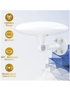 Antena de TV Exterior Genérico 8K 4K 1080P 1609 km 360 2