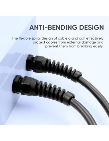 Conector de Alivio de Tensión LISTENJIALE NPT 1" 2 Pcs Negro