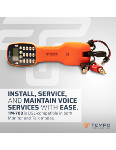 Conjunto de Prueba de Teléfono Tempo TM-700 con Pantalla LCD 2